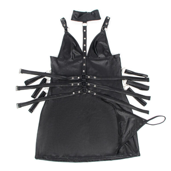 Subblime - 954406 vestido bondage de cuero negro s/m