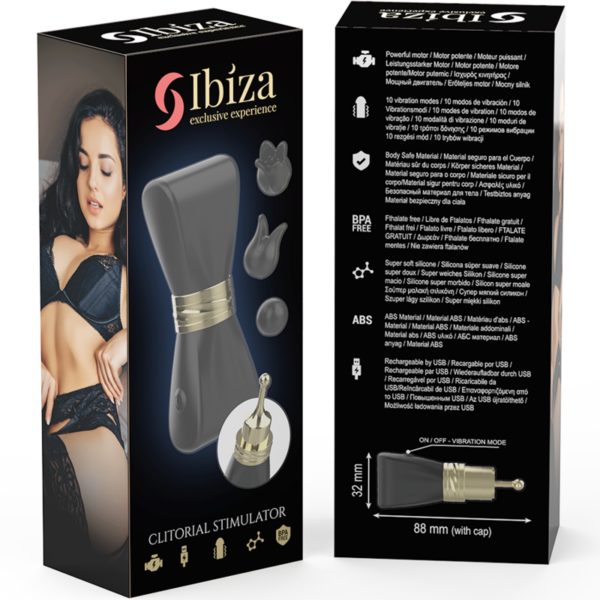Ibiza - set estimulador clitoris lazo con 3 cabezales