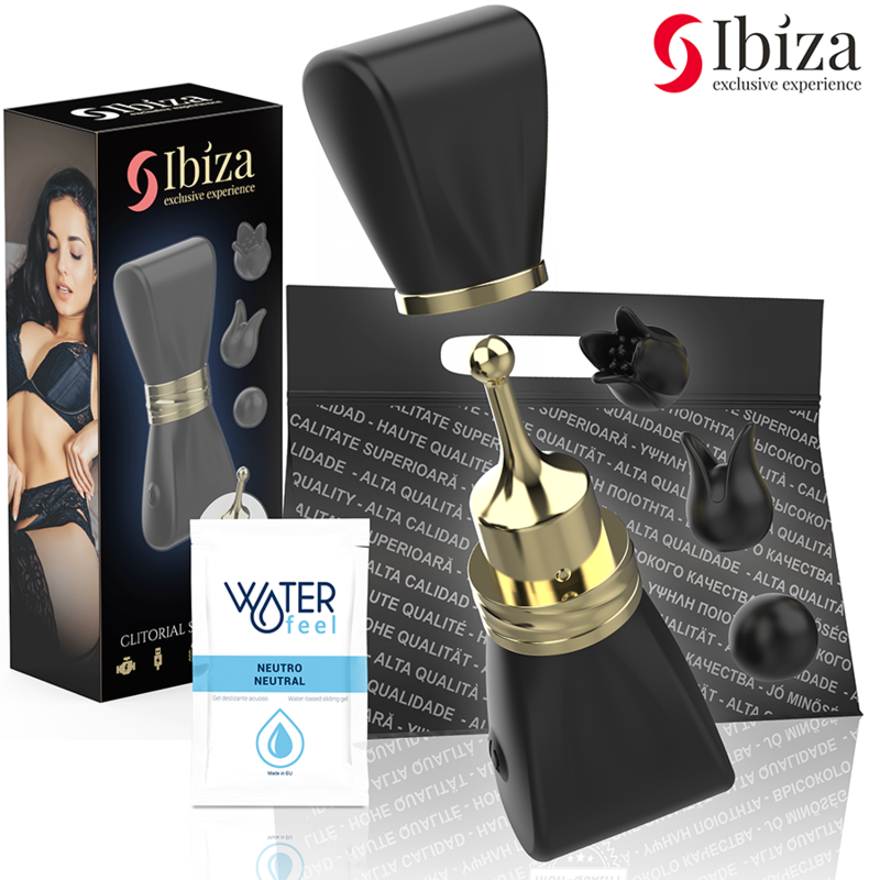 Ibiza - set estimulador clitoris lazo con 3 cabezales