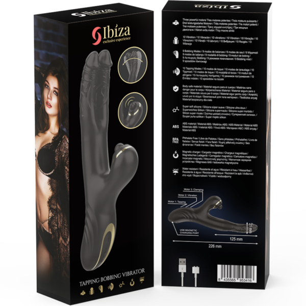 Ibiza - vibrador hi-tech rabitt clitorial potente y doble wave two dragons