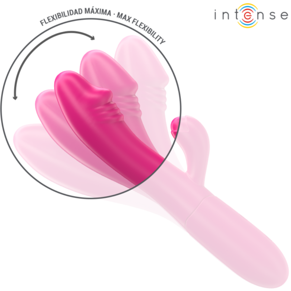 Intense - ivy vibrador flexible 10 vibraciones con lengua estimuladora rosa