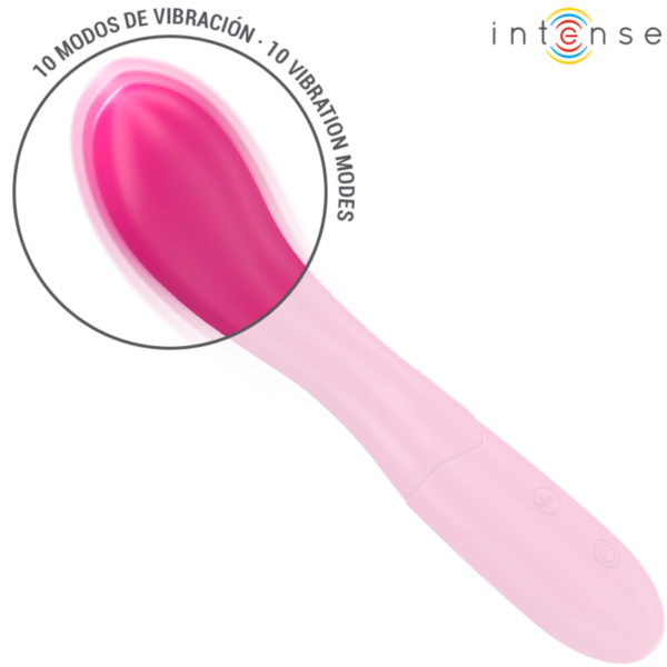 Intense - lisette vibrador 19 cm flexible 10 vibraciones rosa