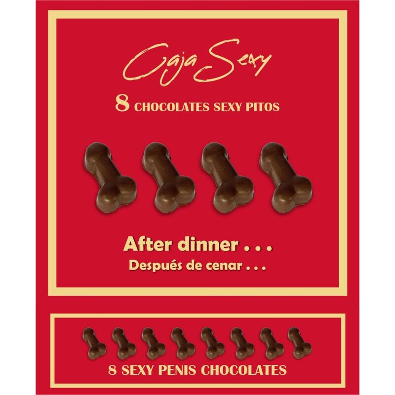 Diablo picante - caja 8 chocolatinas forma pene
