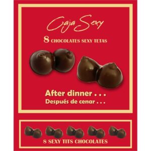 Diablo picante - caja 8 chocolatinas forma de pechos