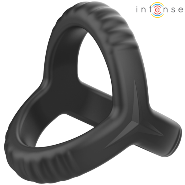 Intense - carson anillo doble para pene silicona negro modelo 4