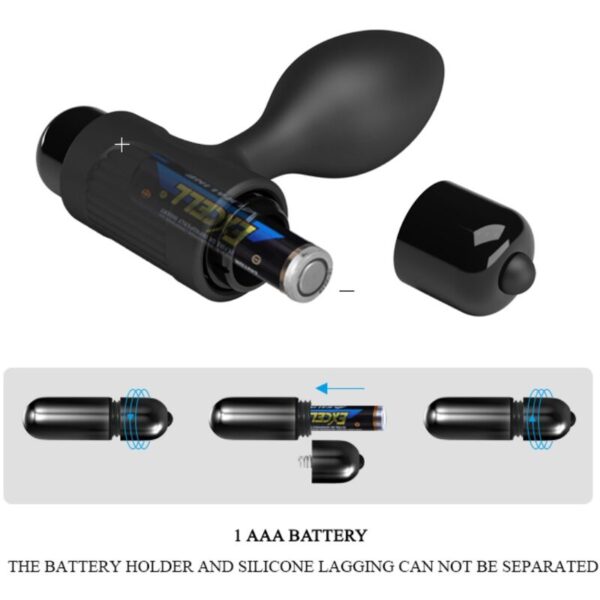 Pretty love - vibra butt plug anal 10 vibraciones negro