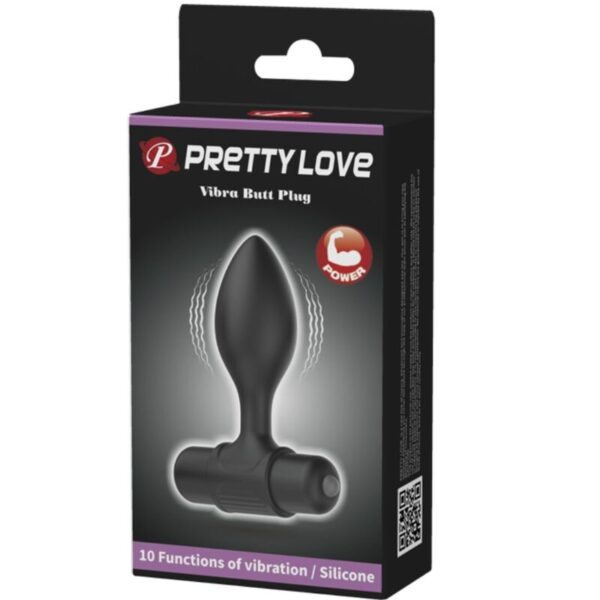 Pretty love - vibra butt plug anal 10 vibraciones negro
