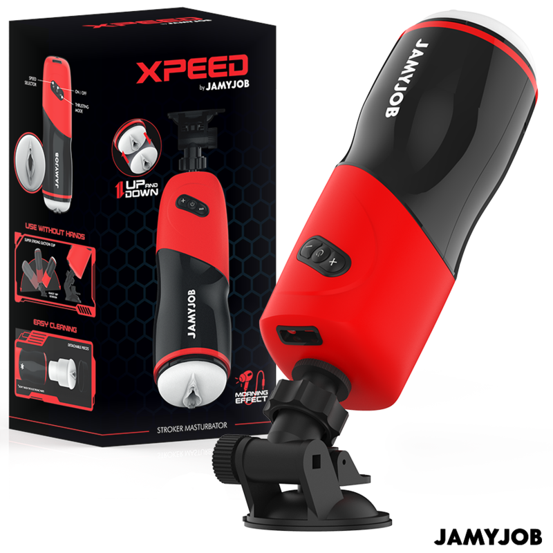 Jamyjob - xpeed masturbador vagina automÁtico 5 modos de empuje y efecto sonido
