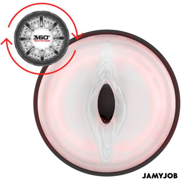 Jamyjob - cyclone masturbador vagina automÁtico 10 modos rotaciÓn y empuje