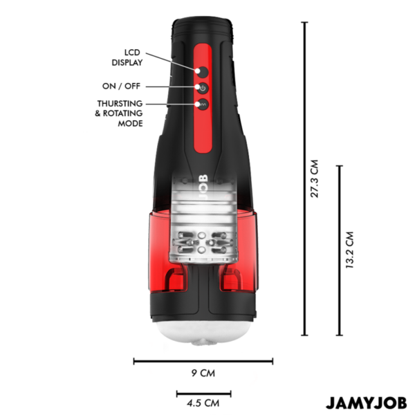 Jamyjob - cyclone masturbador vagina automÁtico 10 modos rotaciÓn y empuje