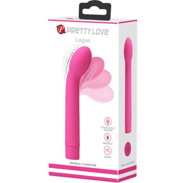 Pretty love - logan vibrador punto g 10 vibraciones rosa