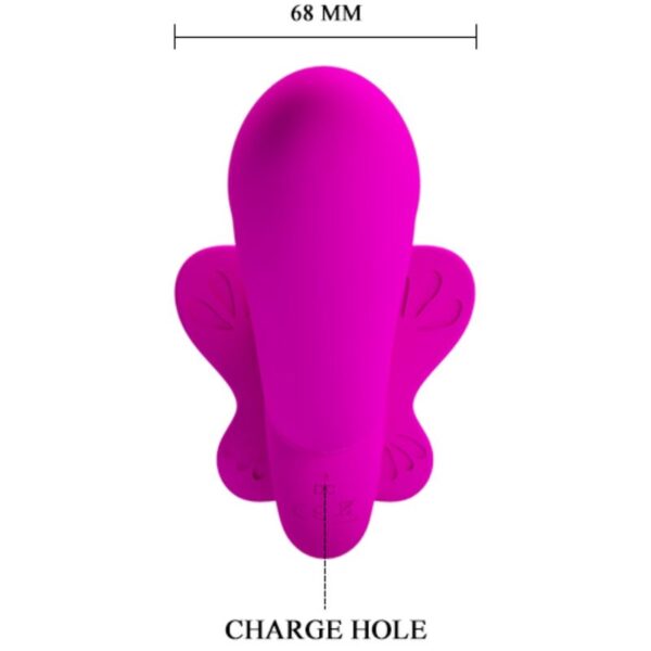 Pretty love - valerie vibrador doble strap-on 12 vibraciones morado