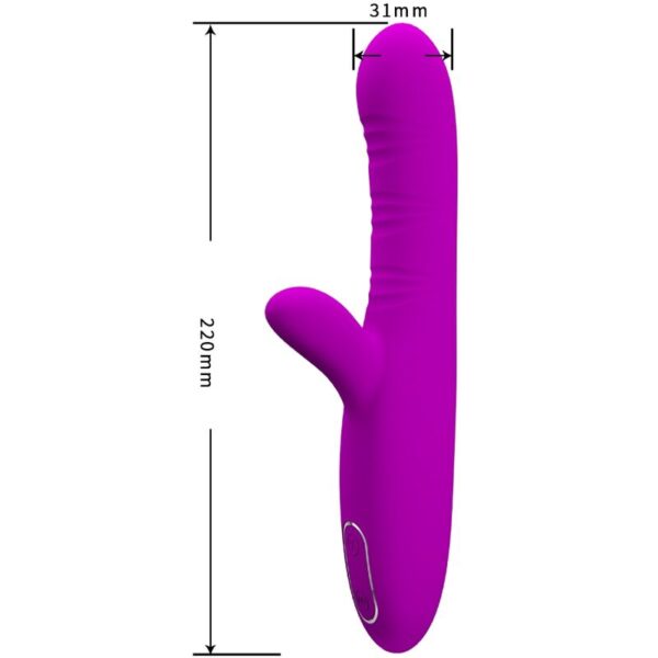Pretty love - angelique vibrador multifunciÓn + estimulador de clÍtoris morado