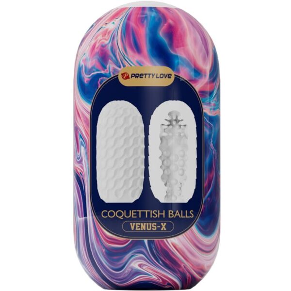 Pretty love - coquettish balls masturbador masculino silicona blanco