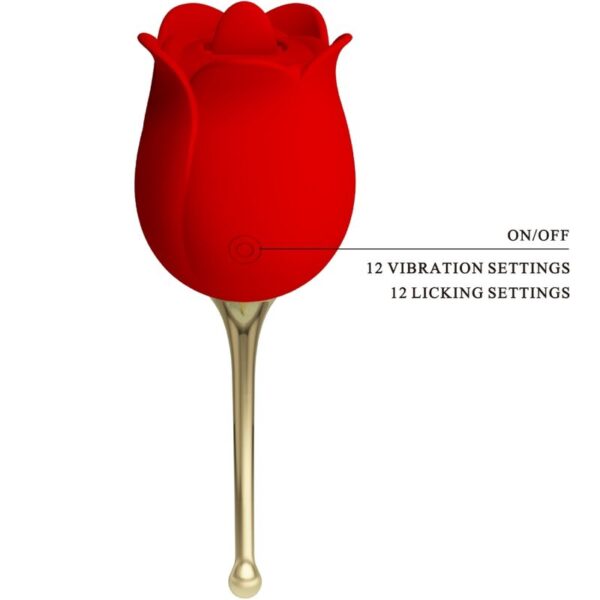 Pretty love - rose lover rosa estimuladora de clÍtoris 12 vibraciones rojo