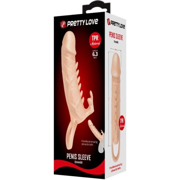Pretty love - emmit funda para pene + estimulador de clÍtoris natural