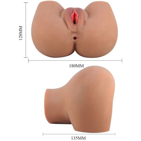 Crazy bull - mila trasero vibrador con vagina y ano realÍstico natural control remoto
