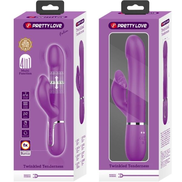 Pretty love - vibrador & estimulador multifunciÓn 4 en 1 morado