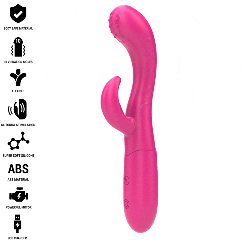 Intense - amara vibrador con lengua estimuladora 10 vibraciones rosa