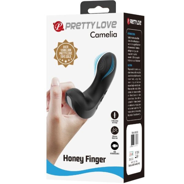 Pretty love - camelia vibrador de dedo 7 vibraciones negro
