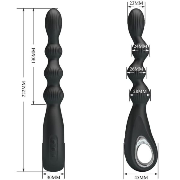 Pretty love - federer vibrador anal 12 vibraciones negro