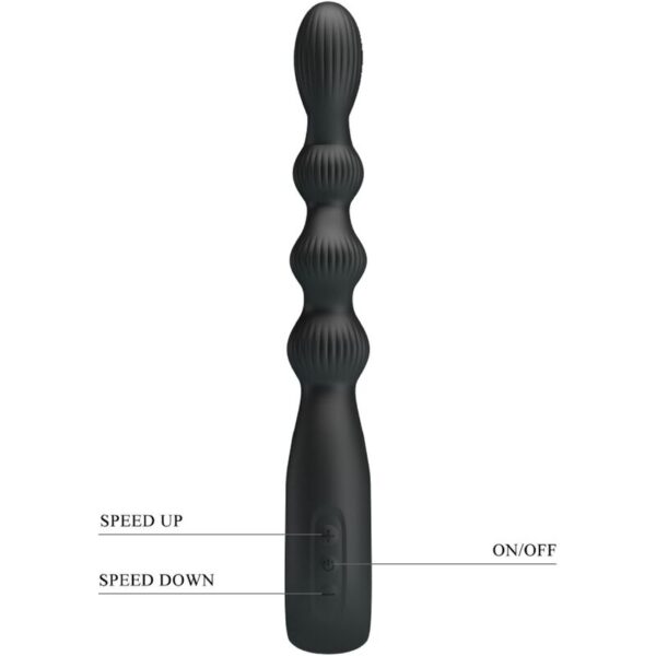 Pretty love - federer vibrador anal 12 vibraciones negro