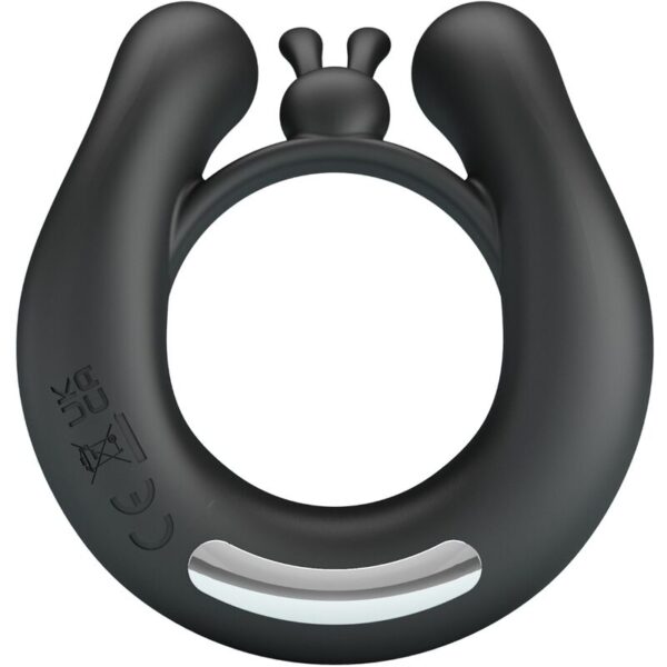 Pretty love - dahlia anillo vibrador + estimulador de clÍtois 12 vibraciones negro
