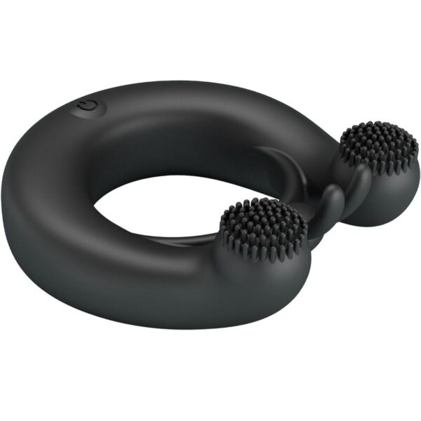 Pretty love - dahlia anillo vibrador + estimulador de clÍtois 12 vibraciones negro