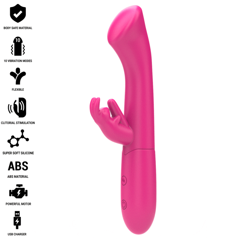 Intense - julieta vibrador rabbit 18,6 cm 10 vibraciones rosa