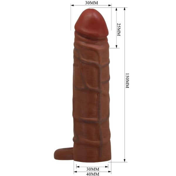 Pretty love - kaile funda para pene con extensiÓn de 2.5 cm mulato