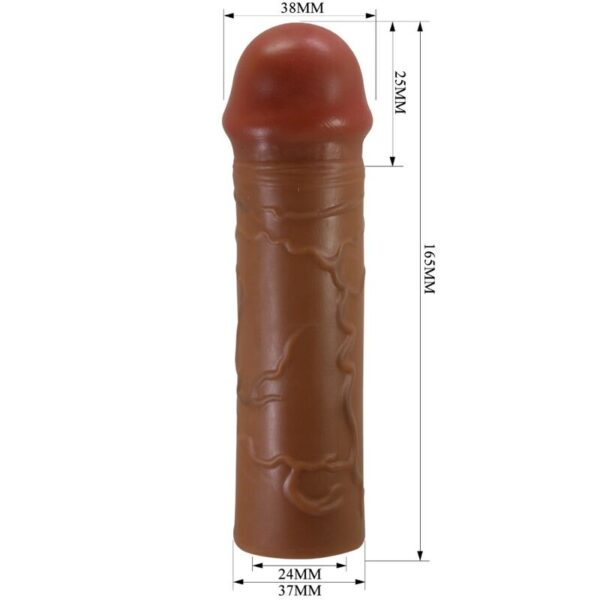 Pretty love - nile funda para pene con extensiÓn de 2.5 cm mulato