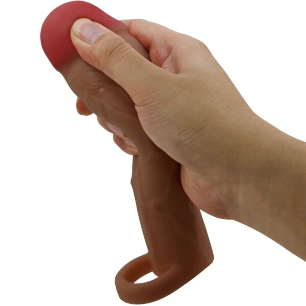 Pretty love - hani funda para pene con extensiÓn de 5 cm mulato