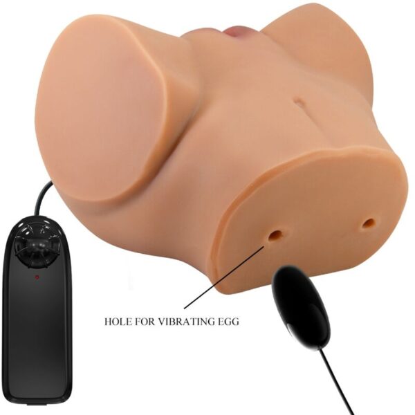 Crazy bull - emilia trasero vibrador con vagina y ano realÍstico natural control remoto