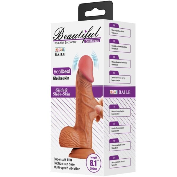 Baile - catoblepas vibrador realÍstico 20.6 cm natural control remoto