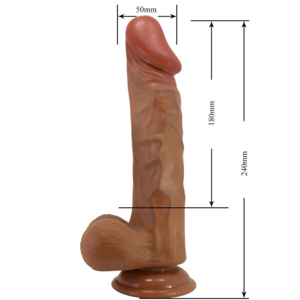 Baile - buraq dildo realÍstico 24 cm natural