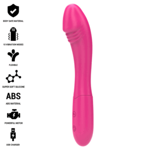 Intense - belinda vibrador 19 cm flexible 10 vibraciones rosa