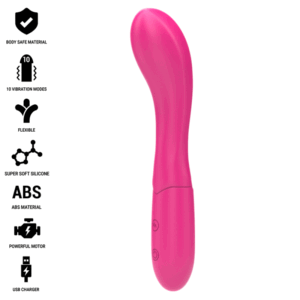 Intense - lisette vibrador 19 cm flexible 10 vibraciones rosa