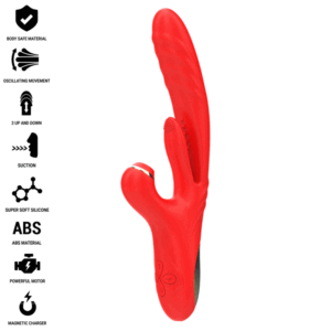 Intense - karol vibrador multifunciÓn empuje & estimulaciÓn & succiÓn rojo