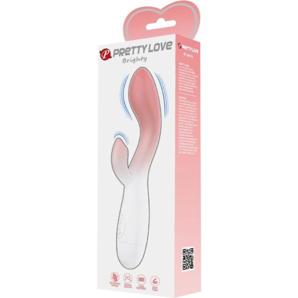Pretty love - brighty vibrador punto g + estimulador clÍtoris 30 vibraciones rosa