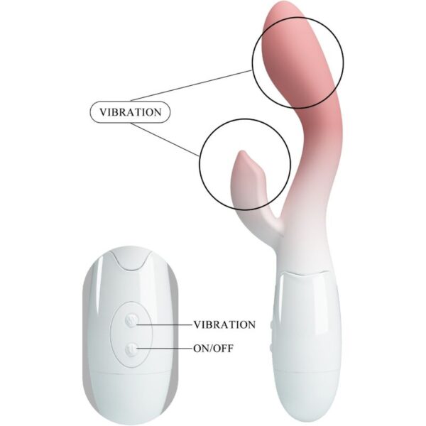 Pretty love - brighty vibrador punto g + estimulador clÍtoris 30 vibraciones rosa