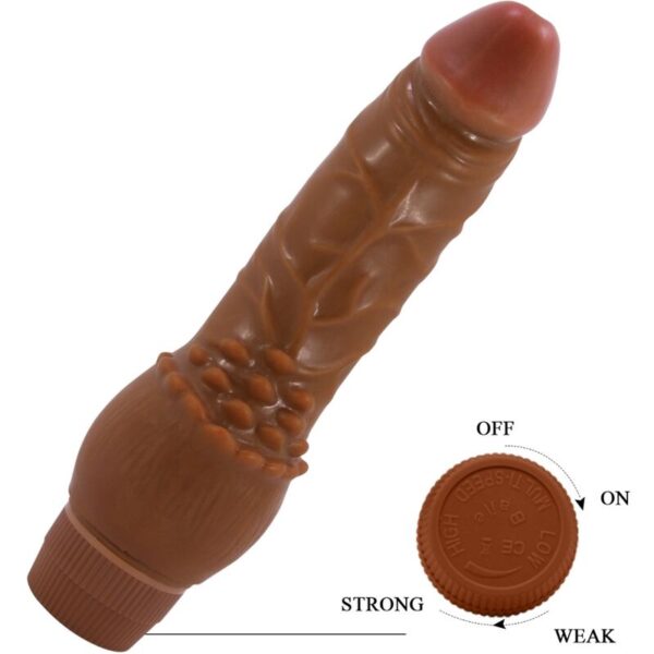 Baile - barbara vibrador realÍstico 19.5 cm mulato