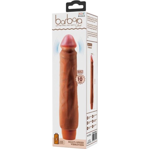 Baile - jack vibrador realÍstico 26 cm mulato
