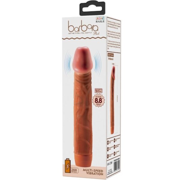 Baile - bob vibrador realÍstico 22.5 cm mulato