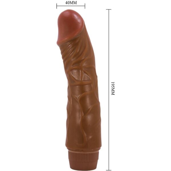 Baile - jeff vibrador realÍstico 19.5 cm mulato