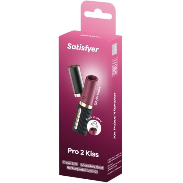 Satisfyer - pro 2 kiss estimulador clÍtoris por ondas granate / negro