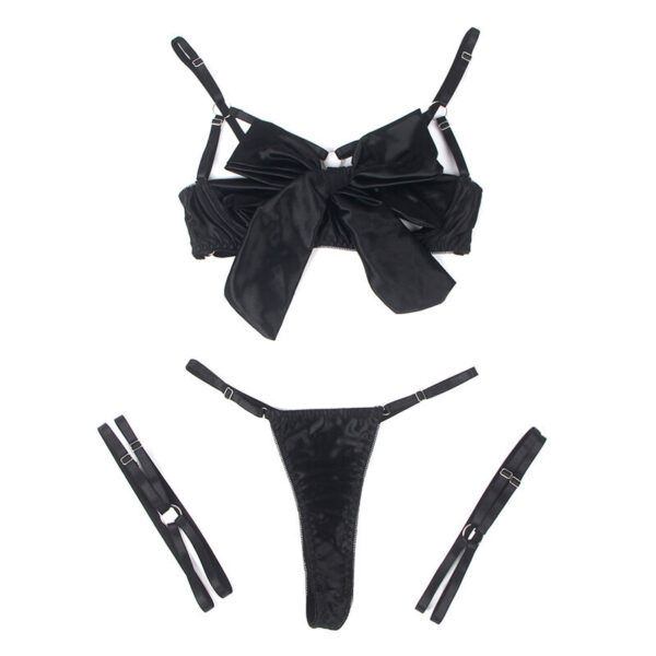 Subblime - 955199 set sujetador con lazo negro ajustable s/m