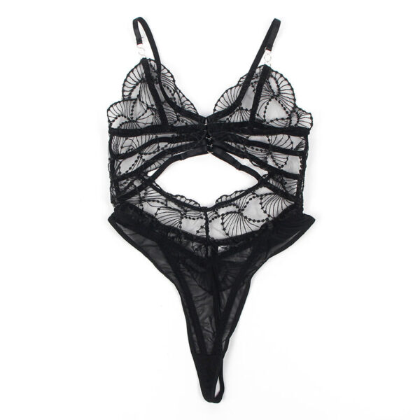 Subblime - 955229 body transparente con encaje hueco negro l/xl