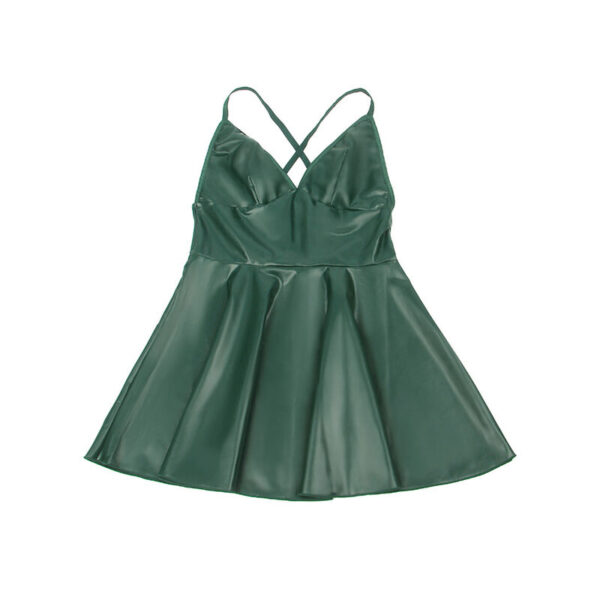Subblime - 955441 vestido con tirantes de cuero verde l/xl