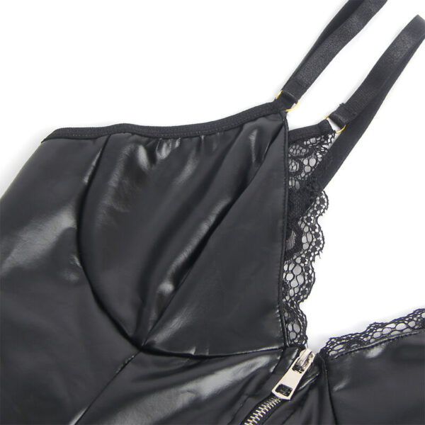 Subblime - 955465 body con cremallera de cuero negro l/xl