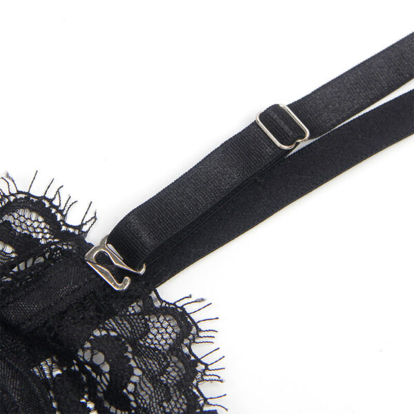 Subblime - 955496 body de encaje con lazos y ligas negro s/m